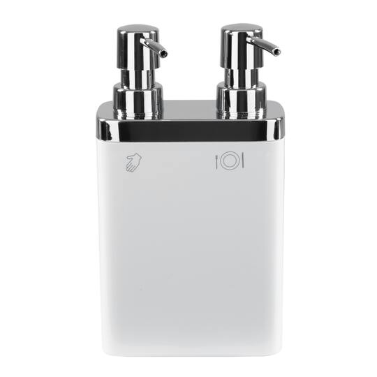Kitchen Details White Dual Pump Soap & Lotion Dispenser